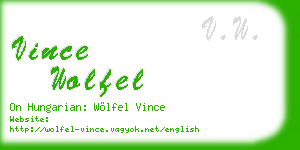 vince wolfel business card